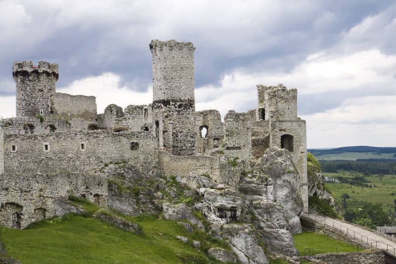 Old castle ruins in Poland in Europe