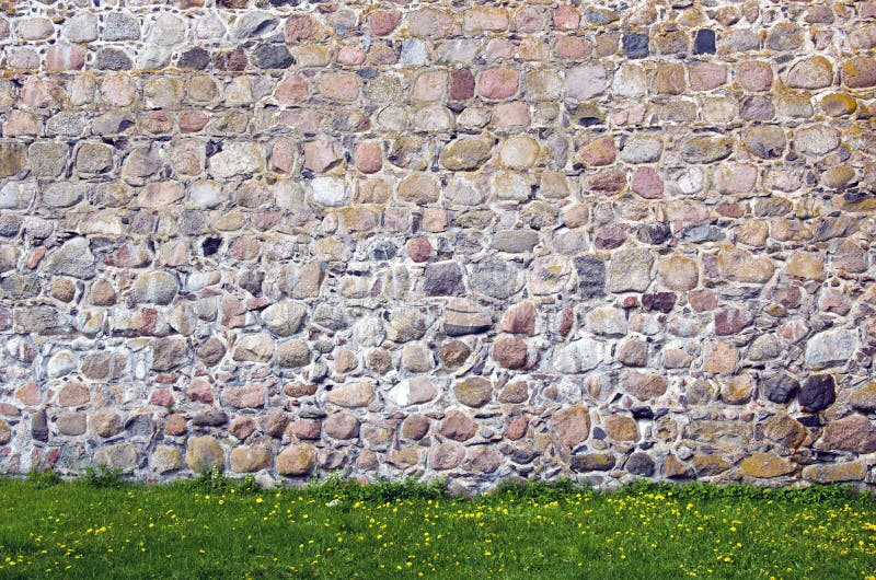 Old castle stone wall background