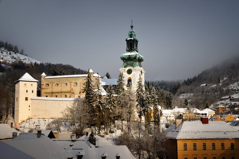 Starý hrad v zime Banská Štiavnica