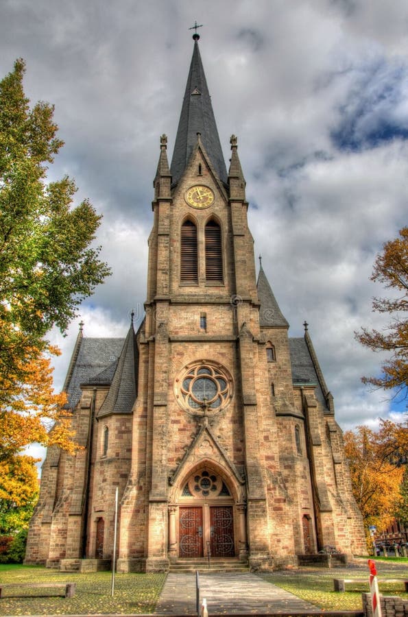 Old Catholic Church, Fulda, Hessen, Germany Stock Image - Image: 33811697