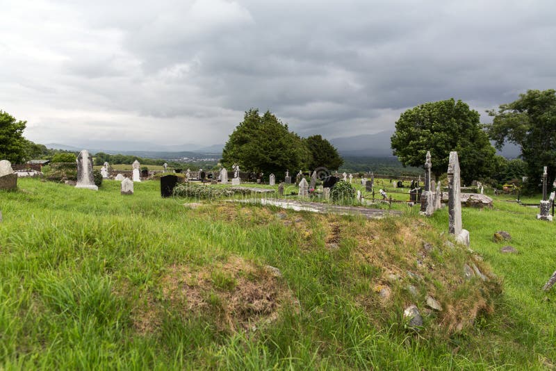 Old celtic cemetery graveyard in ireland royalty free stock photography Old celtic cemetery graveyard in ireland royalty free stock photography