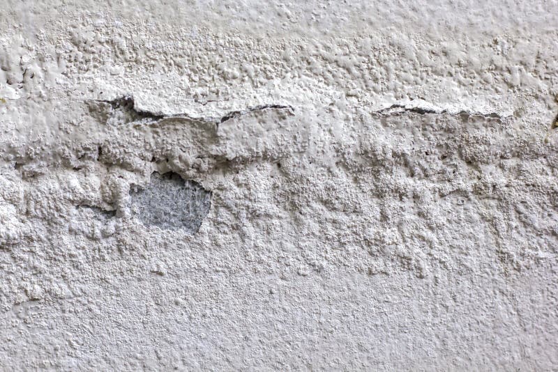 Old Cement Wall With Paint Peeling Off. Stock Image - Image of