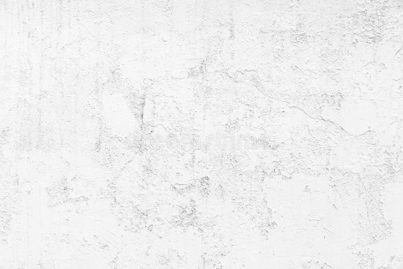 Cement Wall Painted White, Peeling Paint Texture and Background Stock