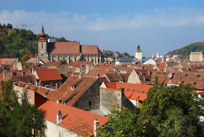 Old center in Brasov (Romania) royalty free stock images Old center in Brasov (Romania) royalty free stock images
