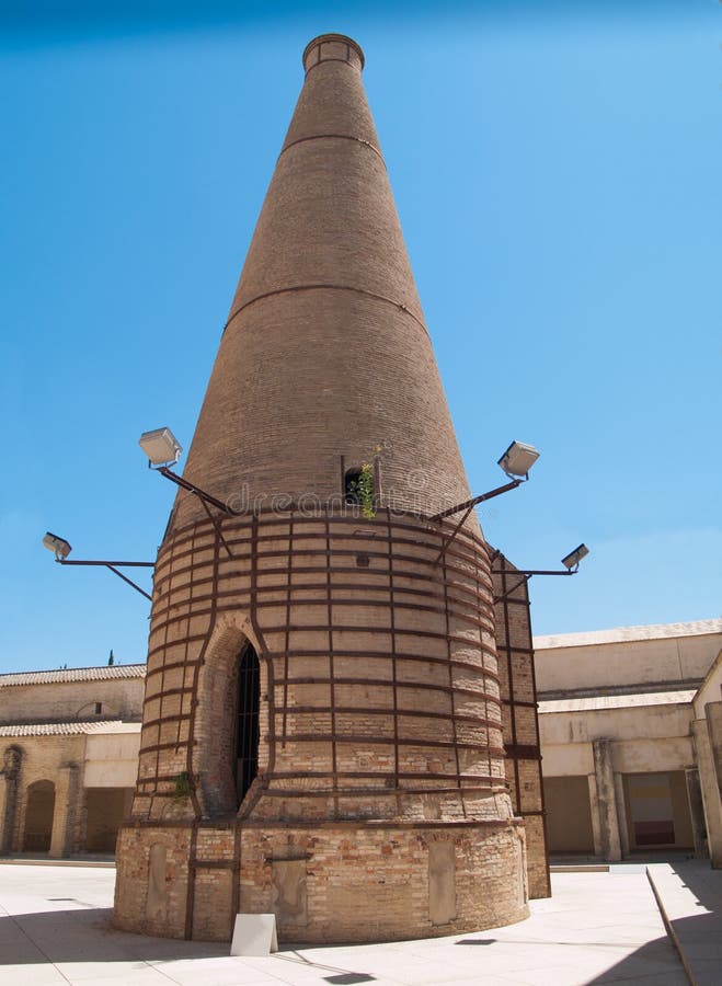 Old ceramic chimney, Seville, Spain