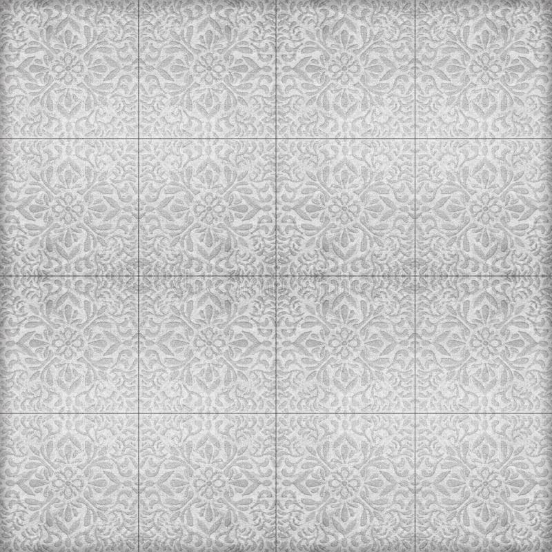 Old Ceramic Tiles Patterns Handicraft from Thailand in the Park Stock