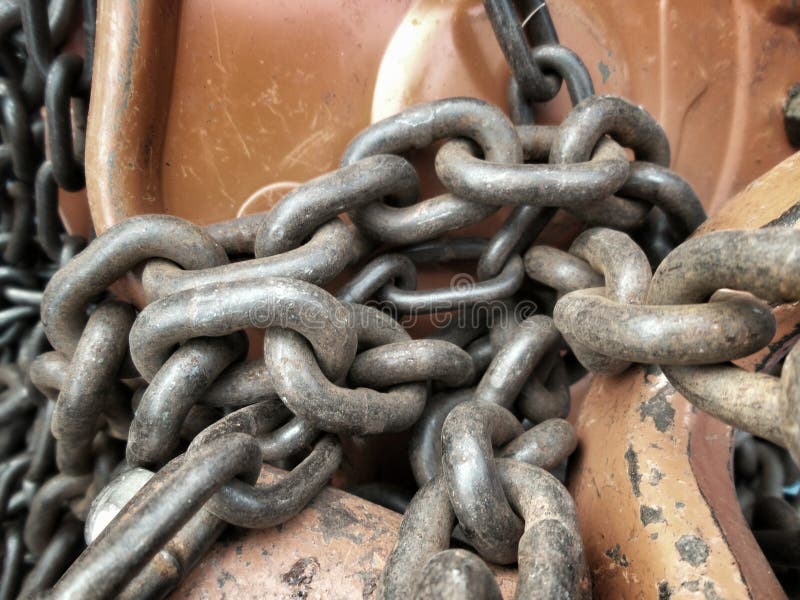 Old chain for car stock image. Image of safety, grey 37510199