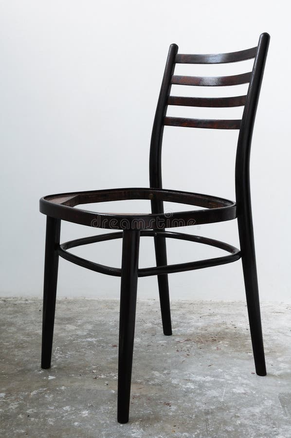 Old Chair Of Restoration Isolated On A White Background Stock