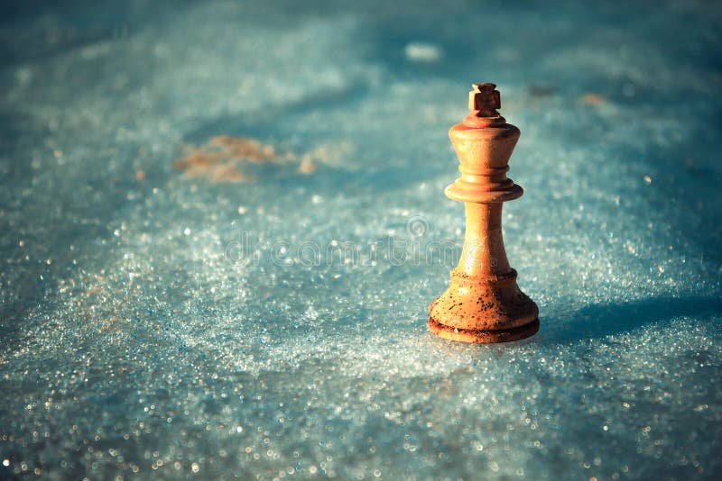 Power And Lonelinessthe Most Powerful Chess Piece Stock Photo