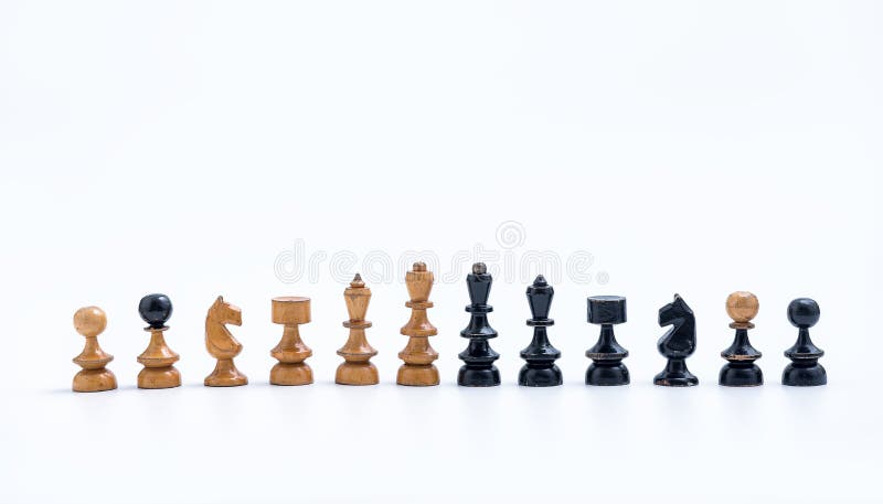 Old Chess Set - Full Set of 12 pieces