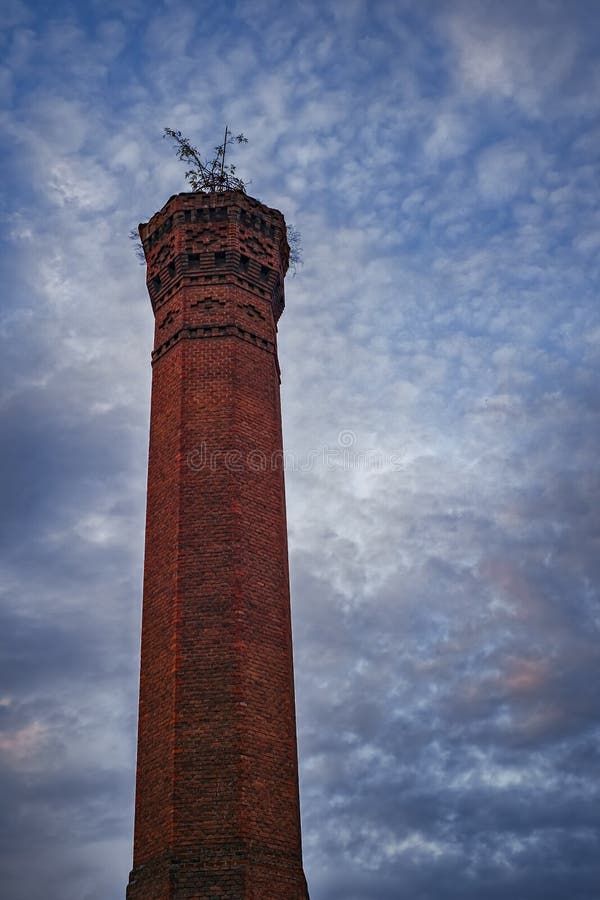 Old chimney red brick stock images