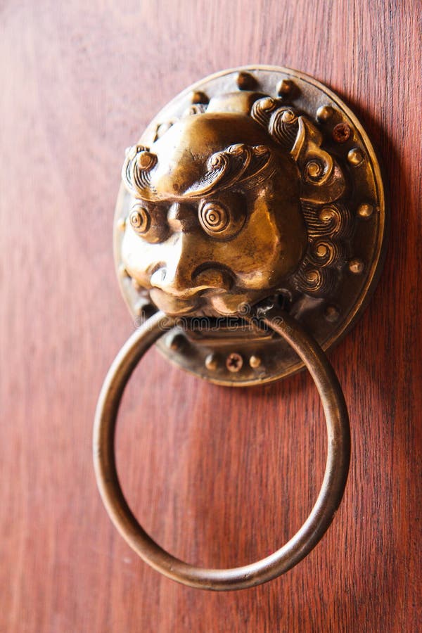 Chinese Doorknob stock image. Image of locks, frame, culture 5659581