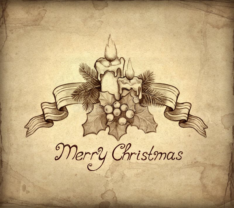 Old christmas greeting card