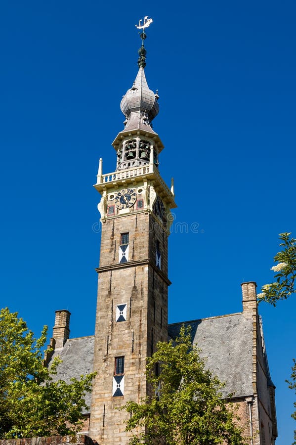 Old Church Bell Tower in Veere, Netherlands