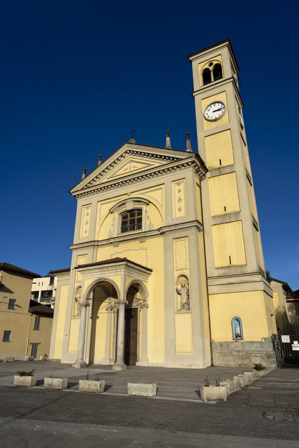 Old Church in San Giuliano Milanese, Italy Stock Photo - Image of ...