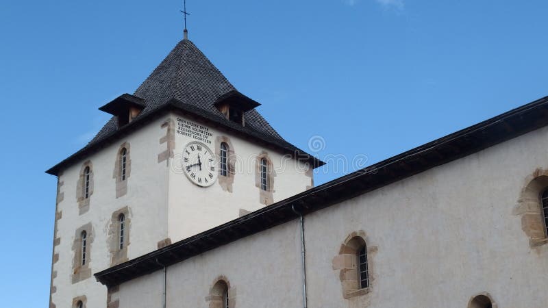 Old Church Tower with Clock France