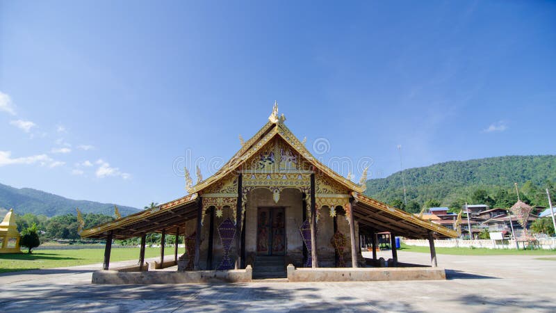 old church at Wat Sri Pho Chai Sang Pha temple in Loei province, Thailand (Temples built during the Ayutthaya period)