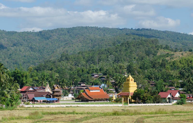 old church at Wat Sri Pho Chai Sang Pha temple in Loei province, Thailand (Temples built during the Ayutthaya period)