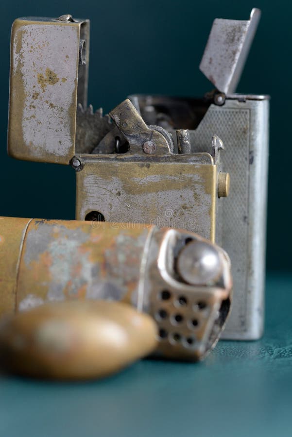 Old cigarette lighters stock photo. Image of lighters 50825952
