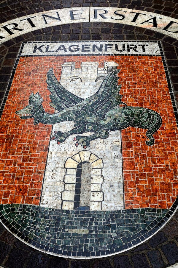 Old city with coat of arms, Klagenfurt, Austria royalty free stock images Old city with coat of arms, Klagenfurt, Austria royalty free stock images