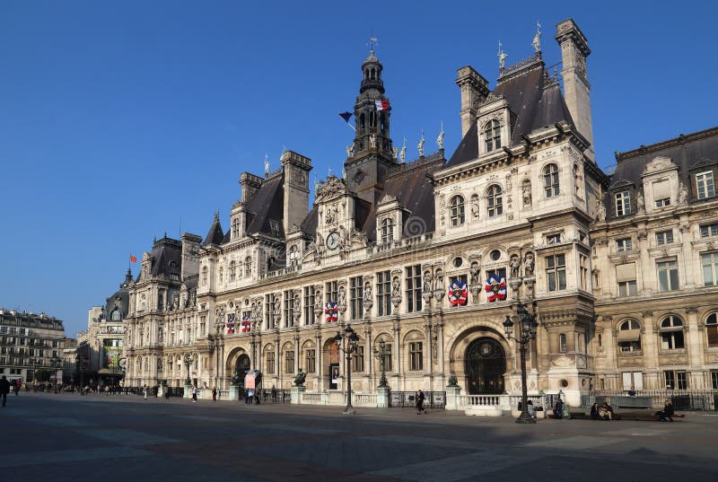 Old City Hall of Paris, France Editorial Photography - Image of france ...