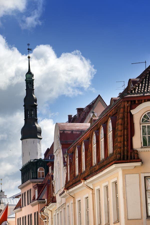 Old City, Tallinn, Estonia. Holy Spirit Church Stock Image - Image of ...
