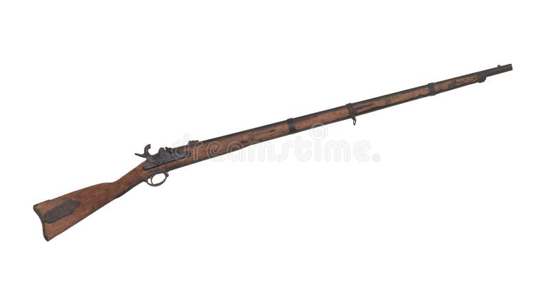 Old Civil War Musket isolated