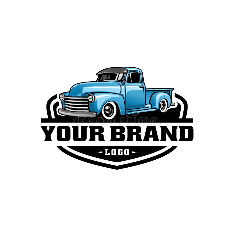 Old Classic Truck Illustration Logo Vector Stock Vector - Illustration