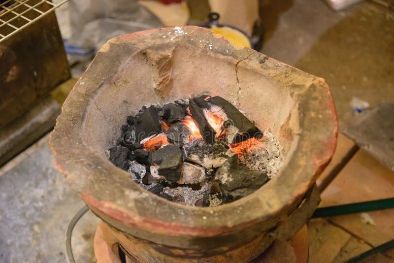Old Clay Stove for Traditional Cooking in Thailand Stock Image Image