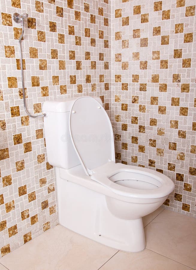 Old Clean Toilet with Old Tiles Stock Image Image of sink, restroom