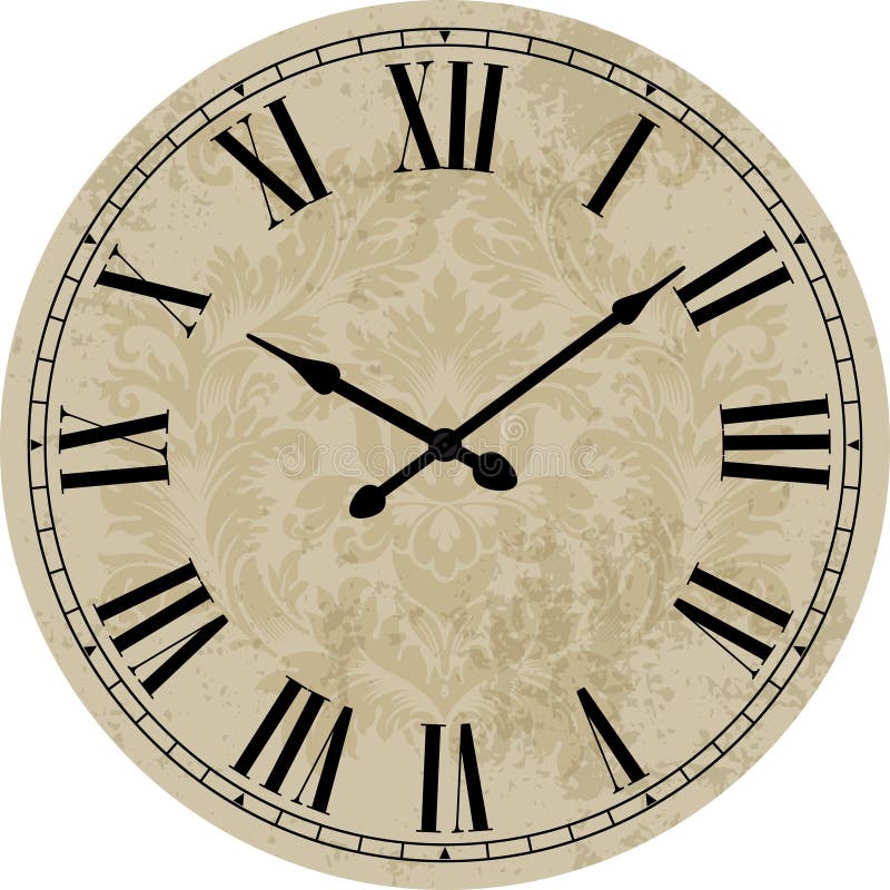 Antique clock stock vector. Illustration of oclock, black - 29369020