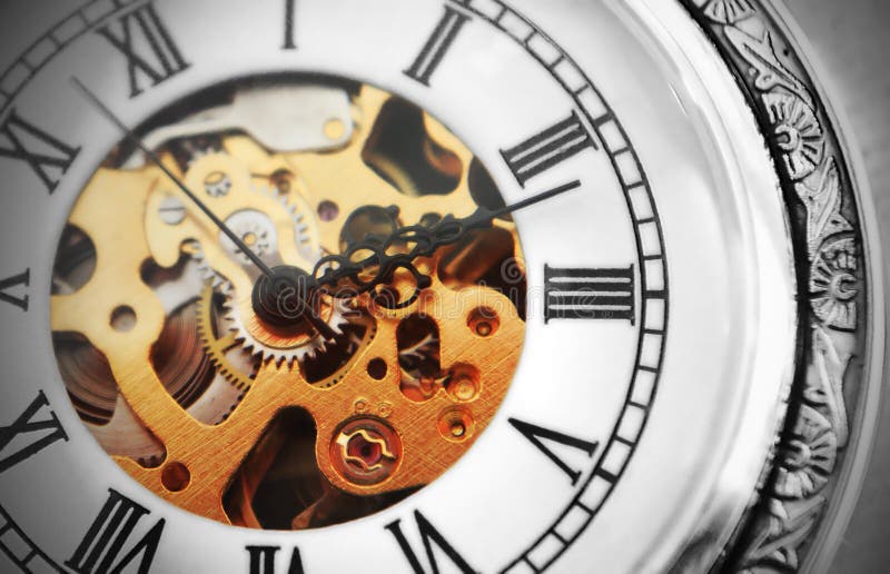 Old clock machine royalty free stock photo