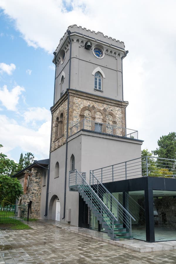 Old clock of tover in Poti, Georgia royalty free stock images