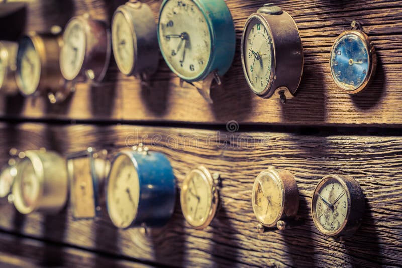 Old clocks on the wall stock photo. Image of repair, gear 66256712