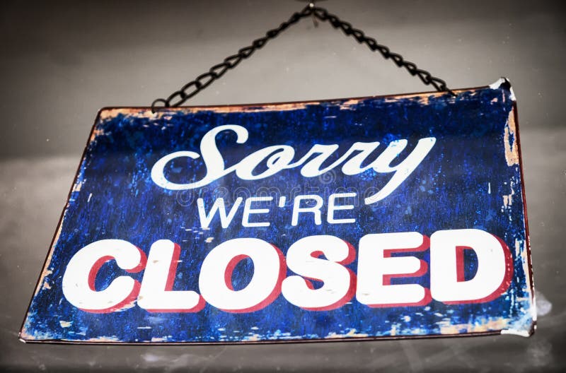 Old closed sign stock image. Image of classic, closed - 51339715