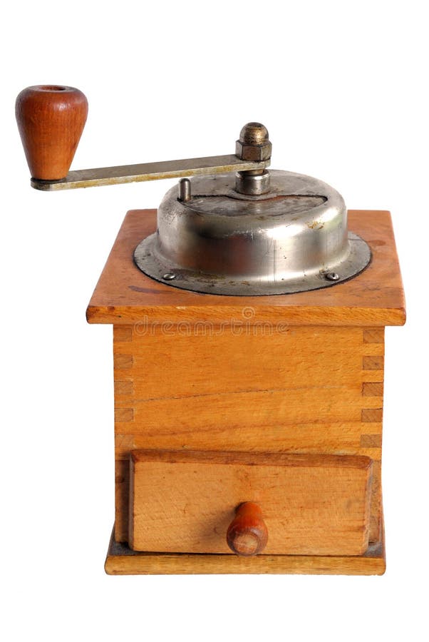 Old coffee grinder stock photo. Image of white, mill 10129494