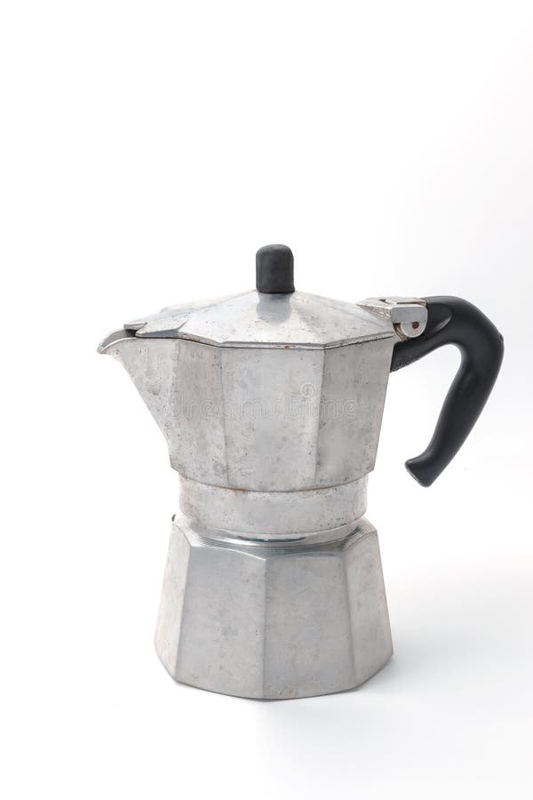 Old vintage coffee maker stock image. Image of closeup 18359053