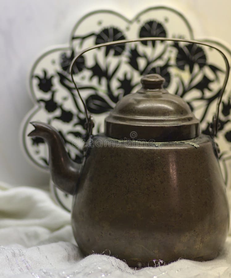 Old Copper Coffee Pot Still Life Stock Image Image of coffeepot