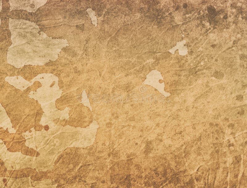 Old coffee or tea stained paper background illustration with texture and grunge, vintage or ancient parchment