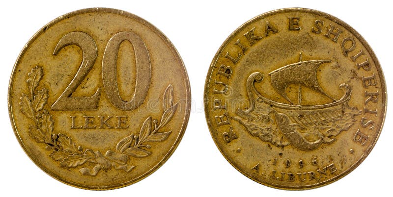 Old coin of albania