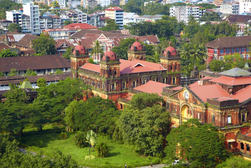 Old colonial building in Yangon, Myanmar.