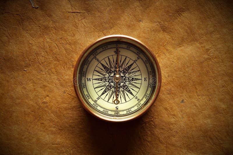 Old Compass and paper