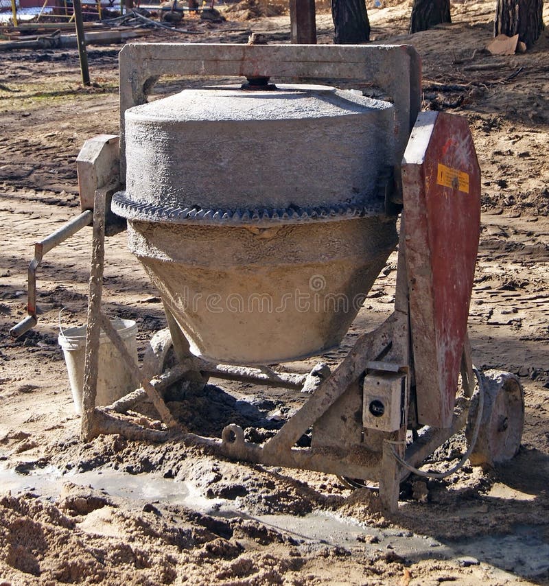 Old concrete mixer stock image. Image of pour, rusty 29538009