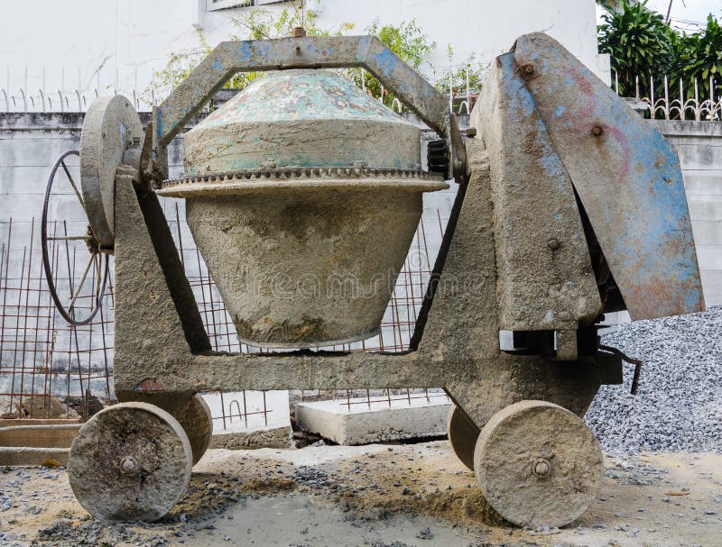 Old concretemixer. stock photo. Image of working, loading 3851698
