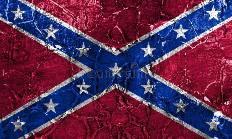 Old Confederate Navy Jack Grunge Background Flag Stock Illustration ...