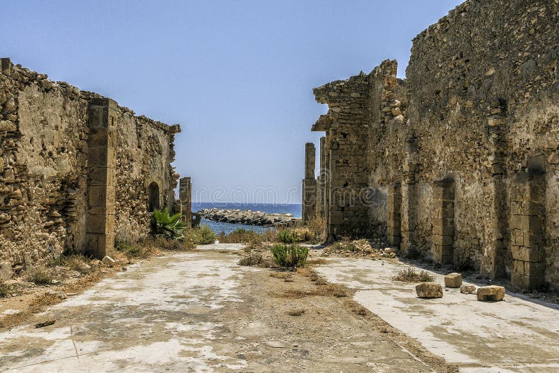 Old Construction in Avola (Tonnara Di Avola) Stock Image Image of