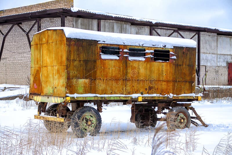 Old construction car on wheels for people stock photo Old construction car on wheels for people stock photo
