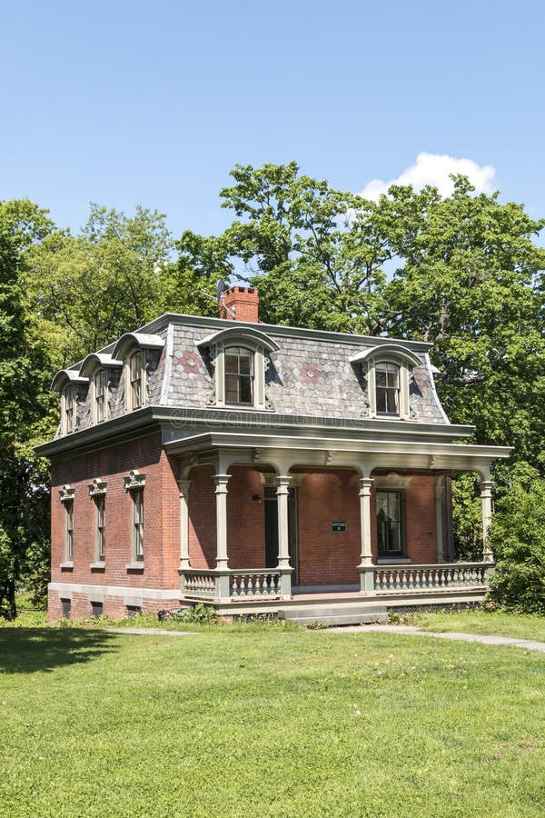 Old Cottage at Snug Harbor in Staten Island, NYC royalty free stock photo