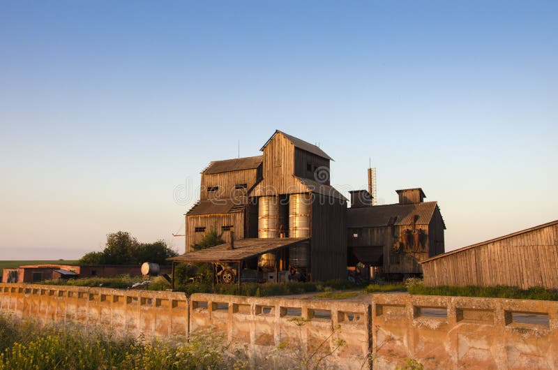 Old country grain Elevator stock photo. Image of farming 81542030