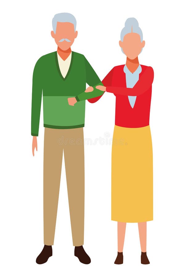 Old couple avatars stock vector. Illustration of people - 142634834